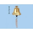 thumbnail image 3 of Hampton Nautical 3xglass-101 Brass Plated Hanging Harbor Bell 4" Nautical Home Decoration, 4 inch, 3 of 5