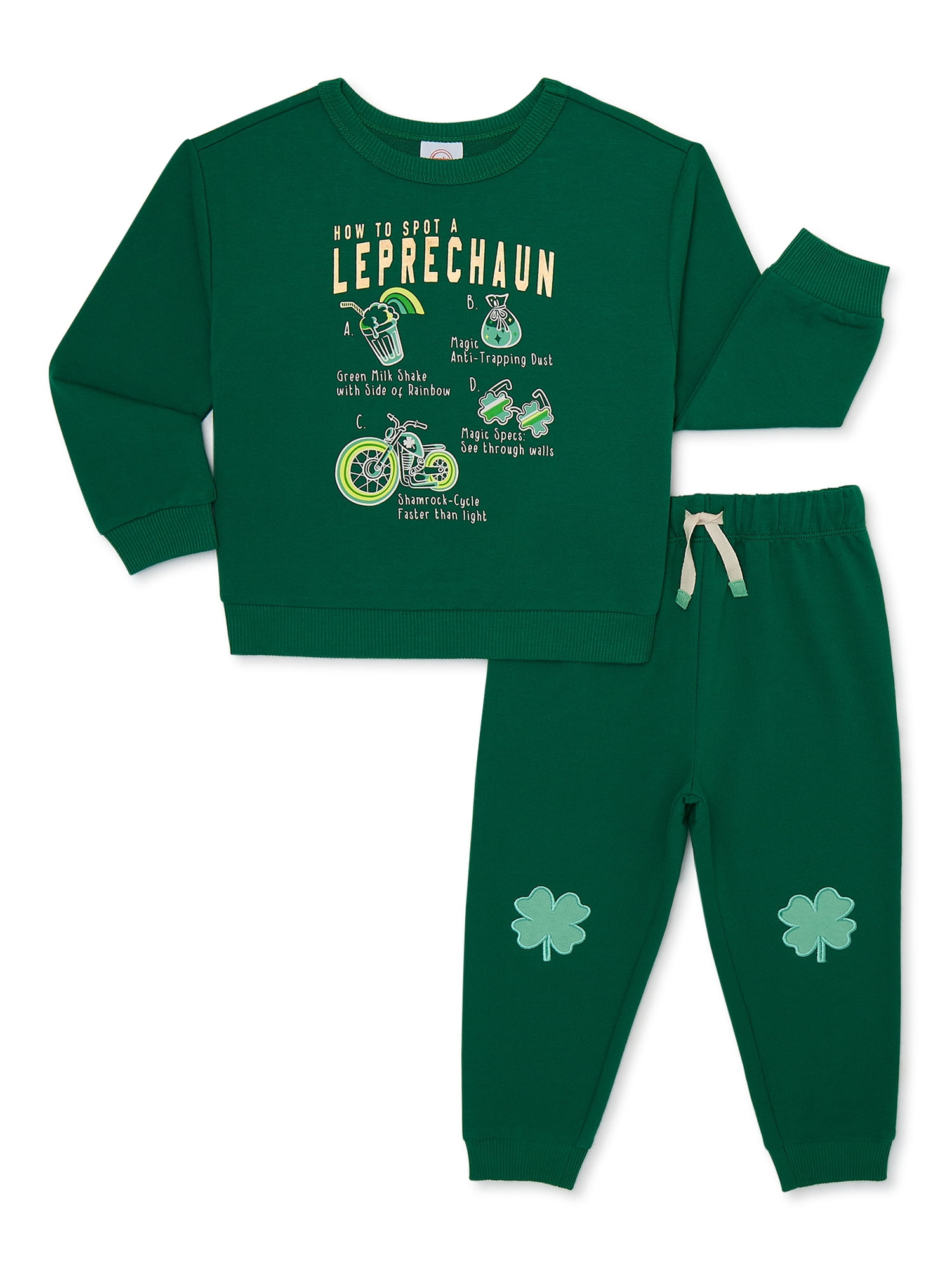 Wonder Nation Toddler Boy St. Patrick Top & Pants Set, 2-Piece, Sizes 2T-5T