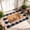 BLACK Flowers, variant on Layered Doormat Set 27.5x43.3 and 17x30 Blue White Striped and Floral Welcome Mat Farmhouse Entryway Porch Indoor Outdoor