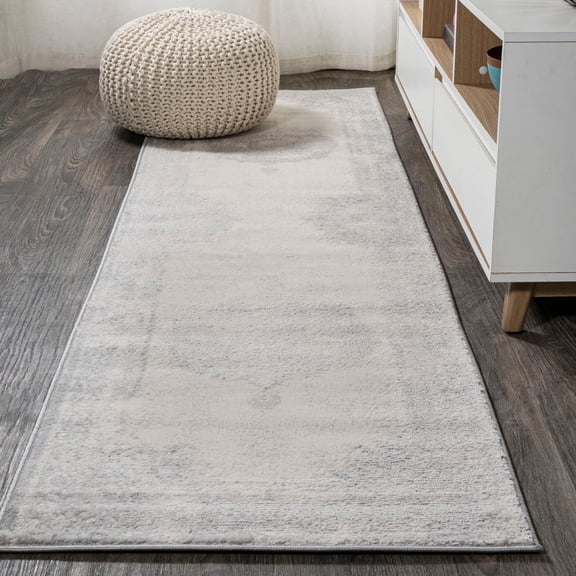 JONATHAN Y MODERN PERSIAN 2 x 10 Runner Rug, Rosalia Cottage Medallion - Gray/Ivory, MDP403C-210