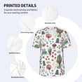 thumbnail image 3 of Lsque Frog and Forest Plants Pattern Mens Polo Golf Shirts Funny Graphics Shorts Sleeve Button Shirts Baseball T-shirt-Large, 3 of 7