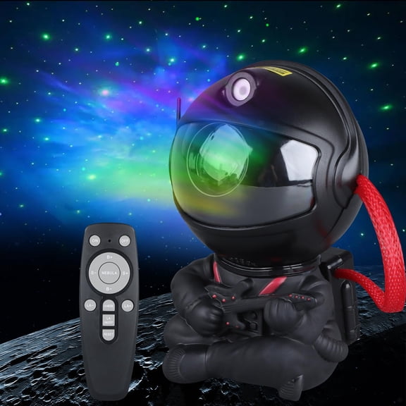 Astronaut Star Projector, Star Projector Galaxy Light, Night Light for Kids, 8 Modes Remote and 270° Adjustable Led Lights for Bedroom, Room Decoration, Home Theater -Black guitar