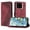 Brown, variant on Wallet Case for ZTE Blade A56 with Card Holder, Cash Pocket, Kickstand, Magnetic Clasp & Wrist Strap, Geometric Texture Folio Cover Brown