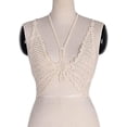 thumbnail image 2 of Women's Sexy Crochet Cropped Top Halter Neck Butterfly Knitted Bandage Strap Top Camisole Beach Bikini Bra, 2 of 6