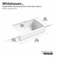 thumbnail image 3 of Kohler 5826-58 32.5 in. Undermount Single Bowl Farmhouse Kitchen Sink - Thunder Gray, 3 of 7