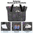 thumbnail image 2 of Tote Bag for Women - Halloween Spider Web with Purple Icons Shoulder Bag - Large Utility Work Duffle Bag with Zipper Handbag for Travel, Work, Sprots, 2 of 5