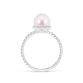 thumbnail image 2 of ANGARA Japanese Akoya Cultured Pearl Twisted Rope Shank Ring in 14K White Gold for Women | June Birthstone, Birthday, Anniversary, Jewelry Gift for Women | Pearl Ring, 2 of 8