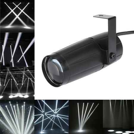 Lixada 5W LED White Beam Pinspot Effect Stage Light Super Bright Spotlight Mirror Balls