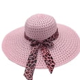 thumbnail image 3 of HuangHuanChen Womens Beach Sun Straw Hat with Bow Travel Foldable Brim Summer UV Hat Woven Hat Beach Fashion Hat Travel Hat, 3 of 3