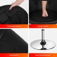 thumbnail image 6 of YRLLENSDAN Living Room Vanity Chair Makeup Chair Swivel Accent Chair Round Back Height Adjustable PU leather Modern Chair for Makeup Room Small Desk,Black, 6 of 7
