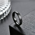 thumbnail image 3 of HIJONES Unisex Tungsten Steel Curved Glossy Ring Promised Wedding Couple Band 4MM-Black Size 11, 3 of 6