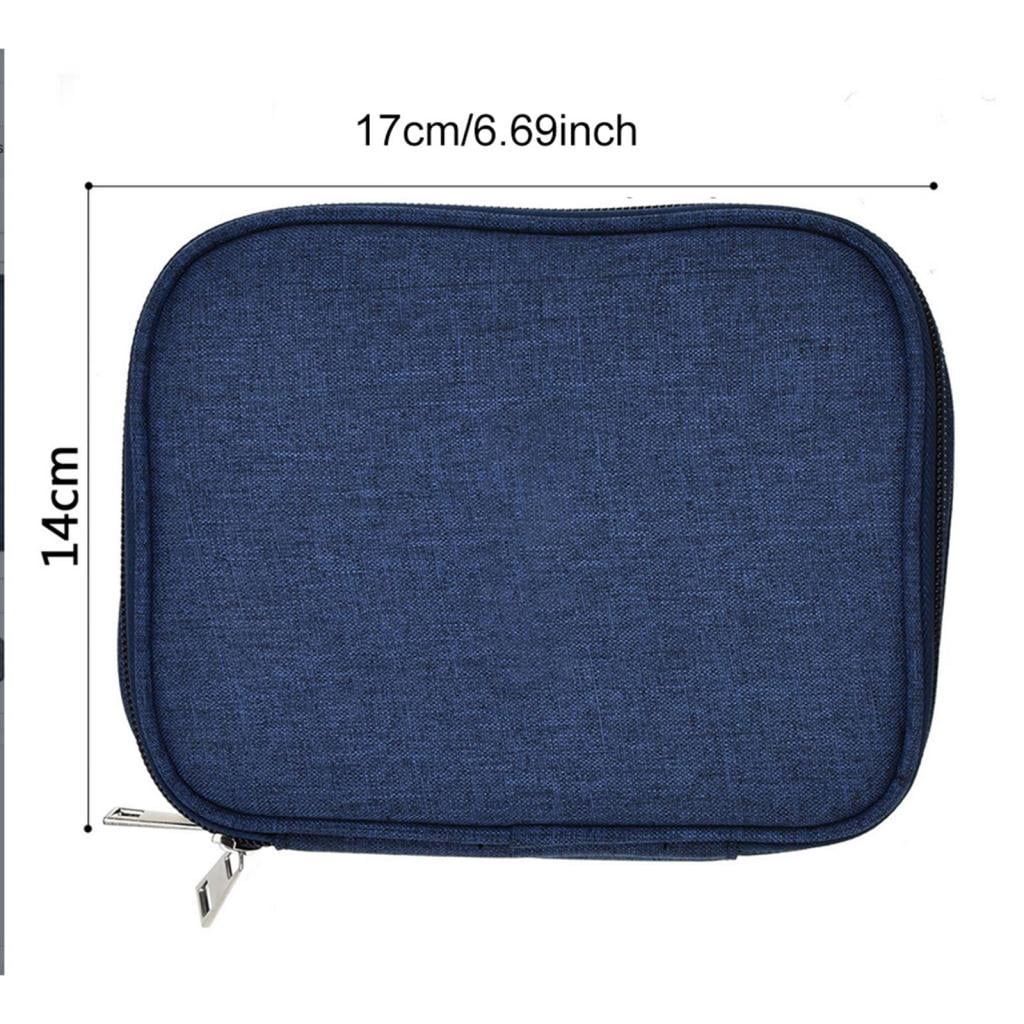 HOMYL Crochet Hook Case Storage Zipper Bag for Various Crochet Hooks Blue