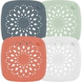 thumbnail image 2 of Colector de pelo para desagüe de ducha, colador de fregadero de material de silicona con diseño de orificio denso para una limpieza fácil, amplio uso en cocina y baño (blanco), 2 of 5