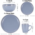 thumbnail image 2 of Dinnerware Set,16 Piece White Round A grade Stoneware Dinnerware Set for 4, Kitchen Plates And Bowls Set with Mugs,blue dinnerware set, 2 of 4