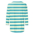 thumbnail image 6 of 2DXuixsh Womens Blouses Tops Plus Size Womens Tops Mid Length Shirts Three Quarter Sleeves Pattern Shirts T Shirts Casual T Shirts Tops Crew Neck Tunic Tops Sky Blue Size M, 6 of 6