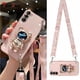 thumbnail image 2 of Crossbody Lanyard Quicksand space bear Plating Case for Samsung Galaxy S23 S22 S21 S20 Ultra FE S10 S9 S8 Plus 5G Cover, 2 of 5