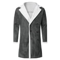 thumbnail image 3 of YODETEY Men Winter Warm Turndown Neck Softshell for Windproof Soft Coat Shell Jacket Gray L, 3 of 7
