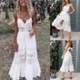 thumbnail image 3 of Argulvti Women' s Summer Backless Dresses Sleeveless Cardigan Beach Crochet Bohemian Long Dresses, 3 of 5