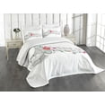 thumbnail image 3 of Ambesonne Music Quilted Bedspread Set 3 Pcs, Old Gramophone Player, Queen Size, Grey Black White, 3 of 5