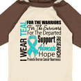 thumbnail image 4 of Inktastic Ovarian Cancer I Wear Teal Ribbon Tribute Boys or Girls Long Sleeve Baby Bodysuit, 4 of 5