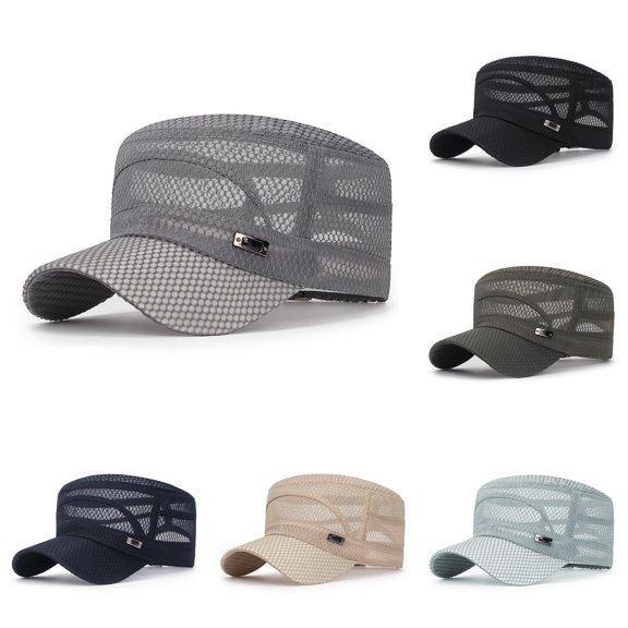 LiuXxxx Summer Quick-Dry Breathable Mesh Baseball Caps for Men Women Outdoor Sunscreen Fishing Tennis Running Camping Travel Daily Light Gray