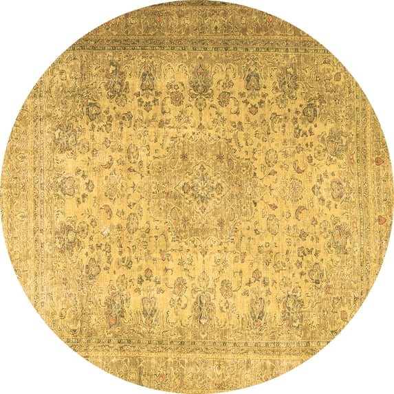 Ahgly Company Indoor Round Persian Brown Traditional Area Rugs, 5' Round