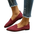 thumbnail image 3 of NOKIO Women'S Pointed Flats Chic Women'S Faux Suede Flats Fashion All Seasons Women Casual Shoes Flat Bottom Pointed Toe Lightweight Slip On Comfortable Solid Color Simple Style, 3 of 9