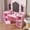 Pink, variant on Kids Vanity with Lights - 2-in-1 Princess Makeup Desk & Chair Set with Lighted Mirror, Storage & Pretend Play Dressing Table