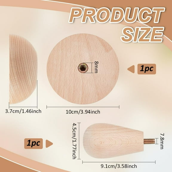 1set 4inch Pottery Tools Clay Tool Burlywood Ceramic Clay Tool with Interchangeable Handle for Bowls Plate Dish Slump Press Tool Art Making