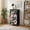 Color-4, variant on 4 Drawer Vertical Storage Dresser Teal Frond Palm Leaves Tropical Plants Layered Foliage Natural Texture with Wood Top Fabric Pull Drawers