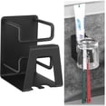 thumbnail image 1 of Soporte de pared para cepillos de dientes Sincero 3 en 1 acero inoxidable negro 80*70mm, 1 of 2