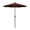 thumbnail image 1 of Parasol de Marché en Aluminium 7,5 Pieds Inclinaison Push Blanc Mat/sunbrella/marron Baie, 1 of 2