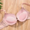 thumbnail image 4 of VISgogo Sujetador sin espalda sexy sin costuras para mujer, ropa interior invisible de corte bajo en V profundo, ropa interior acolchada con realce VISgogo moda, 4 of 6