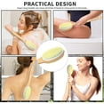 thumbnail image 4 of Metene Bamboo Shower Body Exfoliating Brush, Bath Back Cleaning Scrubber with Long Handle, 1 Hook, 4 of 7