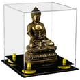 thumbnail image 1 of Versatile Clear Acrylic Display Case - Small Rectangle Box with Yellow Risers 7.625" x 7.625" x 8.5" (A015-YR), 1 of 1