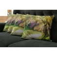 thumbnail image 2 of Ambesonne Landscape Throw Pillow Cover 4 Pack, Spring Park Walkway, 16", Multicolor, 2 of 6