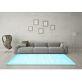 thumbnail image 3 of Ahgly Company Indoor Square Abstract Light Blue Contemporary Area Rugs, 7' Square, 3 of 4