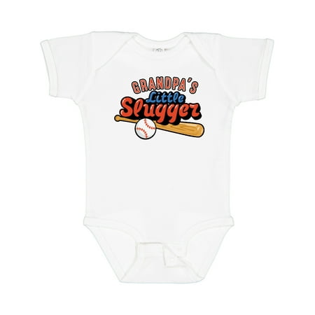 

Inktastic Grandpa s Little Slugger Gift Baby Boy or Baby Girl Bodysuit