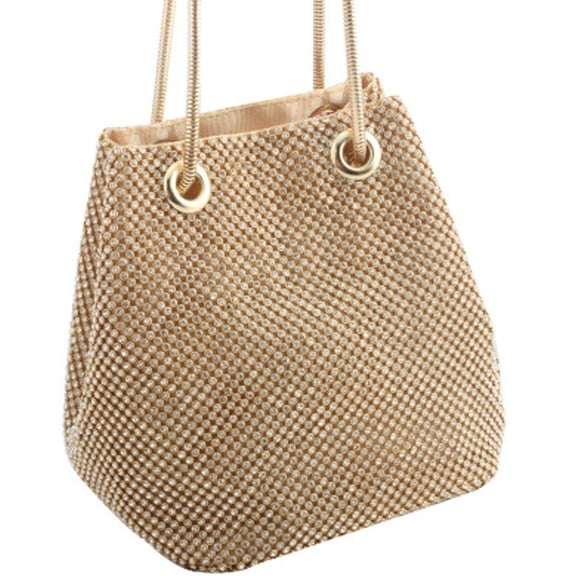 KALLORY Elegant Wedding Guest Bucket Shoulder Bag for Women, Stylish Chic Purse and Fashionable Accessory
