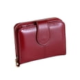 thumbnail image 2 of Womens Small Bifold Leather Wallet Ladies Mini Zipper Coin Purse id card Pocket,Slim Compact Thin for Shopping, 2 of 6