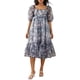 thumbnail image 2 of SAYOO Vestido de Mujer, Cuello Cuadrado con Volantes de Verano, Manga Corta abullonada, de una Pieza SAYOO  Moda, 2 of 9