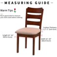 thumbnail image 4 of Chair Seat Covers, Dining Room Chair Seat Covers with Ties, Stretch Jacquard Chair Covers Protectors for Dining Room Kitchen Chairs - Set of 4, Rhombic, Camel, 4 of 8