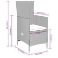thumbnail image 2 of vidaXL Patio Dining Set 3/5/7 Piece Multi Colors 31.5"/55.1" Table Length, 2 of 9
