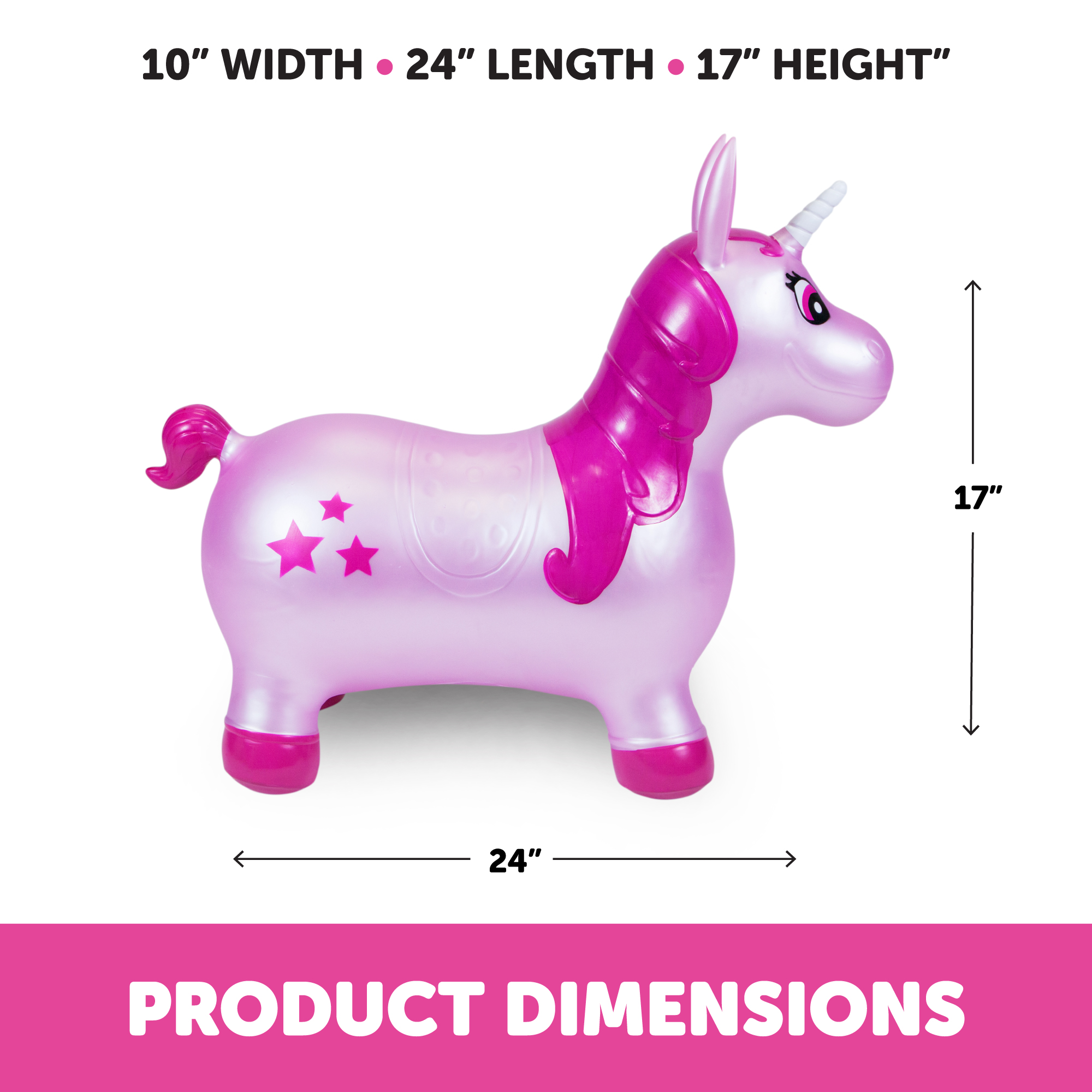 Waddle Pink Unicorn Inflatable Bouncer Ride on - image 5 of 7