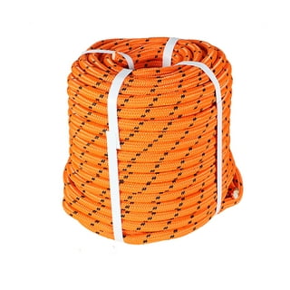 Double Braid Polyester Rope Pulling Rope Tree Cutting Ropes Multipurpose  Bull Rigging 1/2 Inch x 100 Feet Orange 