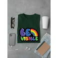 thumbnail image 3 of Be Visible Bubblegum Text T-Shirt Men -Smartprints Designs, Male XX-Large, 3 of 4