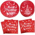 thumbnail image 3 of 160 PCS Christmas Paper Plates and Napkins Sets, Tree Plates and Napkins for Christmas Party Dinner, Xmas Winter Decorations, 3 of 6