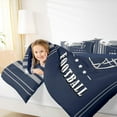 thumbnail image 4 of Feelyou Est Sleep Rugby Bedding Comforter Set for Kids, Navy Grey Stars Lines Twin Comforter Sets, Football Sports Helmet Reversible Bedding Set, Ultra Soft Bedroom Decor, 2 Pieces, 4 of 8