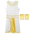 thumbnail image 5 of Haitryli Men's 3 Pieces Mr Toga Greek God Set Adult Party Toga Roman Dress with Wristband White S, 5 of 7