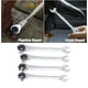 thumbnail image 4 of Conjunto de Llave de Trinquete, 2 Use La Llave de Trinquete de Cabeza Flexible Abierta Conjunto de Llave de Trinquete de 10-17 mm 4pcs cr v de acero para línea de freno, 4 of 7